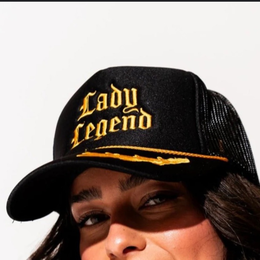 Dressed in LALA trucker hat